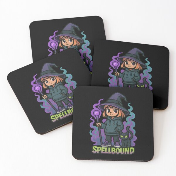Item preview, Spellbound – Little Witch with Black Cat designed and sold by Ahau Designs.