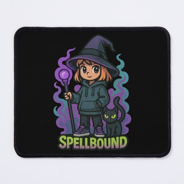 Item preview, Spellbound – Little Witch with Black Cat designed and sold by Ahau Designs.