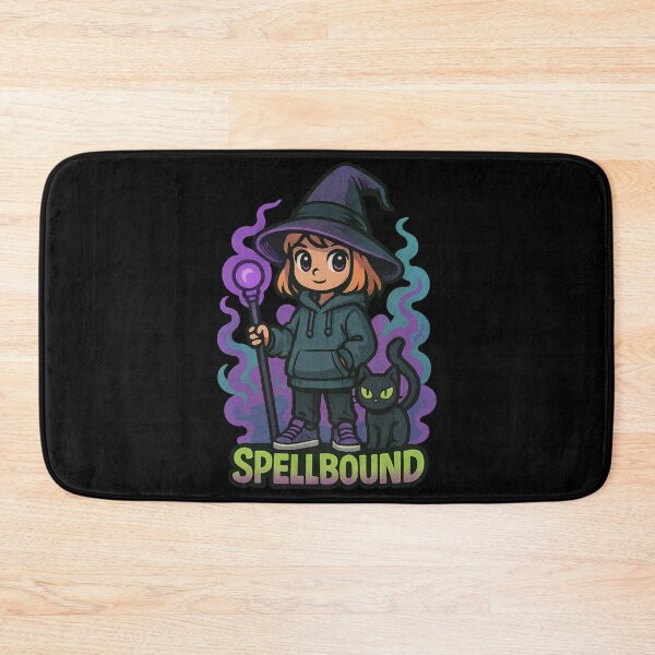 Item preview, Spellbound – Little Witch with Black Cat designed and sold by Ahau Designs.