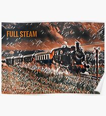 Full Steam - The Vintage Train Poster