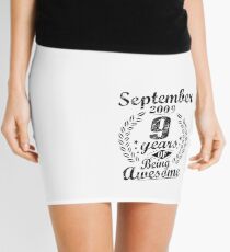 September 9th Birthday 2009 9 Years Of Being Awesome Mini Skirt