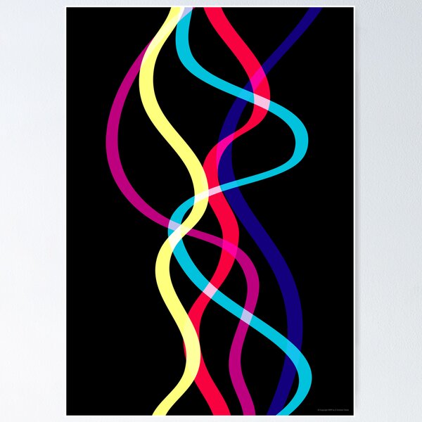 Oscillations #1 (abstract graphic art) Poster