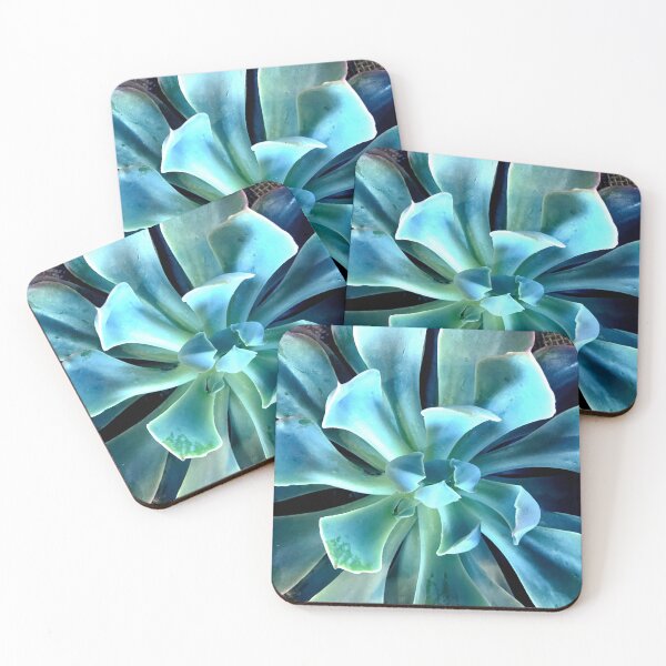 Item preview, Breathtaking Ribbon-Shaped Aqua Blue Succulent Art Photo  designed and sold by DEC02.