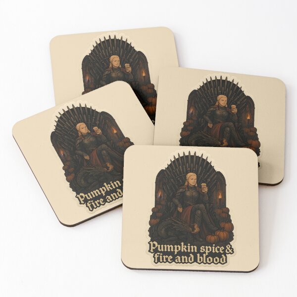 Item preview, Pumpkin Spice & Fire and Blood – Fall Thrones Sticker designed and sold by MAVNALE.