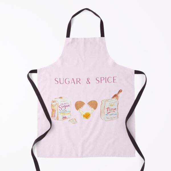 Item preview, sugar and spice girl's apron designed and sold by HoneyHillstudios.
