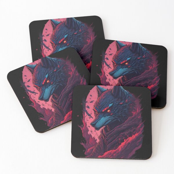 Item preview, Dark Gothic Wolf – Evil Fantasy Animal Illustration | Gothic Tattoo Poster & Sticker designed and sold by CRAWO.