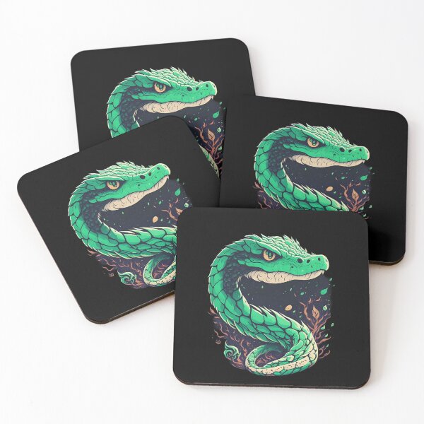 Item preview, Dark Serpent Snake – Evil Reptile Illustration | Gothic Fantasy Poster & Sticker designed and sold by CRAWO.