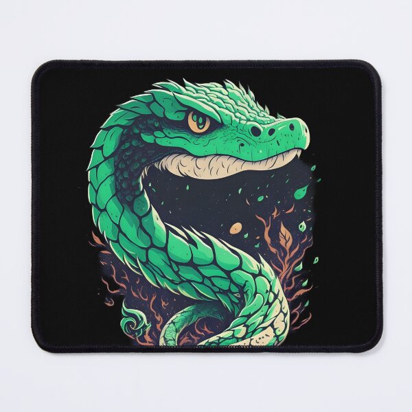 Item preview, Dark Serpent Snake – Evil Reptile Illustration | Gothic Fantasy Poster & Sticker designed and sold by CRAWO.
