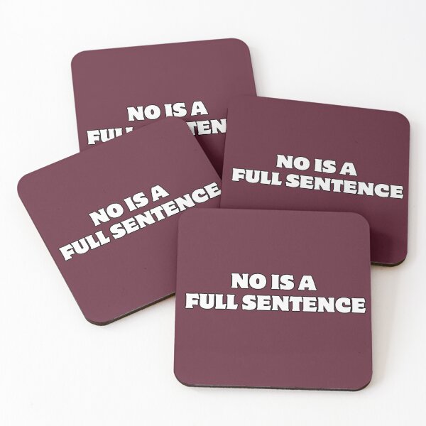 Item preview, No Is a Full Sentence – Mental Health & Self-Care Typography designed and sold by Vibe Check Central.