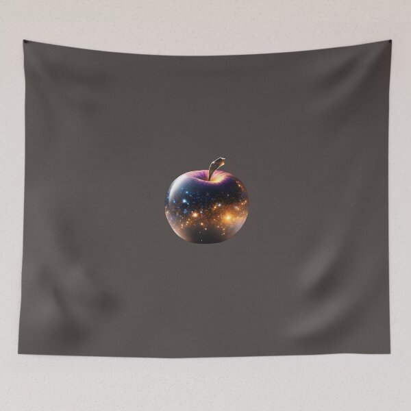 Item preview, Cosmic Apple – Galaxy Universe Illustration | Space Fruit Poster & Sticker designed and sold by CRAWO.