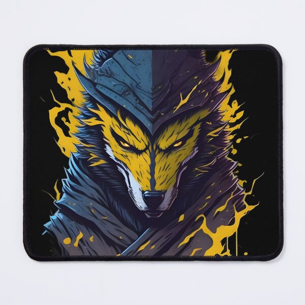 Item preview, Angry Evil Wolf – Dark Fantasy Animal Illustration | Gothic Tattoo Poster & Sticker designed and sold by CRAWO.