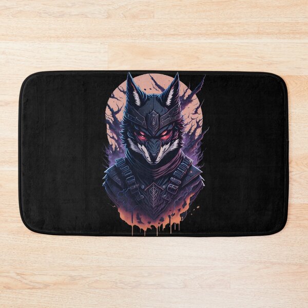 Item preview, Dark Evil Wolf Warrior – Gothic Fantasy Animal Illustration | Samurai Poster & Sticker designed and sold by CRAWO.