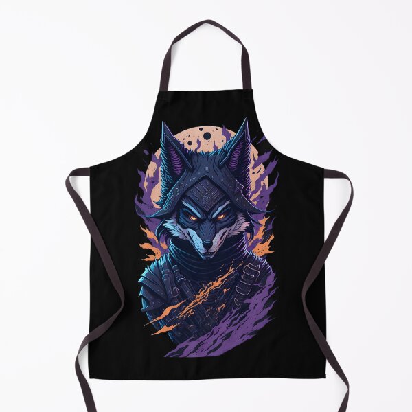 Item preview, Dark Demon Wolf – Gothic Fantasy Warrior Illustration | Evil Animal Poster & Sticker designed and sold by CRAWO.