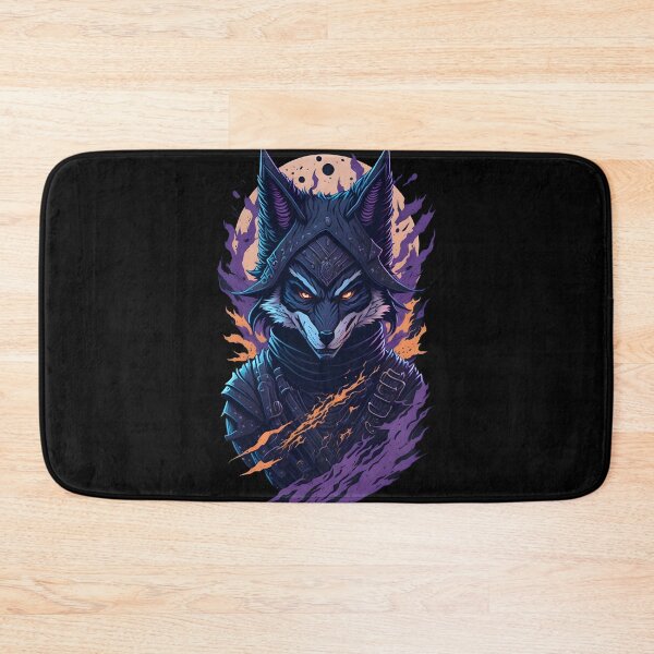 Item preview, Dark Demon Wolf – Gothic Fantasy Warrior Illustration | Evil Animal Poster & Sticker designed and sold by CRAWO.