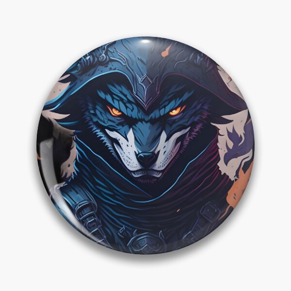 Item preview, Dark Wolf Warrior – Gothic Fantasy Evil Animal Illustration | Demon Poster & Sticker designed and sold by CRAWO.