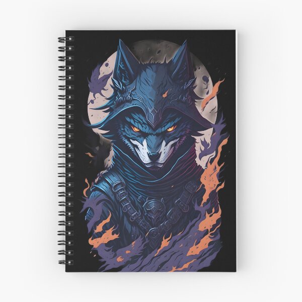 Item preview, Dark Wolf Warrior – Gothic Fantasy Evil Animal Illustration | Demon Poster & Sticker designed and sold by CRAWO.