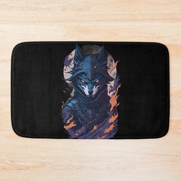 Item preview, Dark Wolf Warrior – Gothic Fantasy Evil Animal Illustration | Demon Poster & Sticker designed and sold by CRAWO.