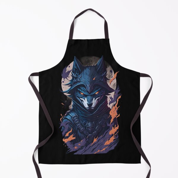 Item preview, Dark Wolf Warrior – Gothic Fantasy Evil Animal Illustration | Demon Poster & Sticker designed and sold by CRAWO.