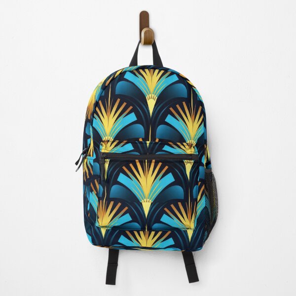 Item preview, Blue, Aqua And Bright Golden Art Deco Pattern designed and sold by DEC02.
