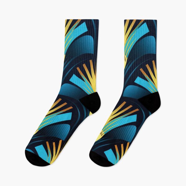 Item preview, Blue, Aqua And Bright Golden Art Deco Pattern designed and sold by DEC02.