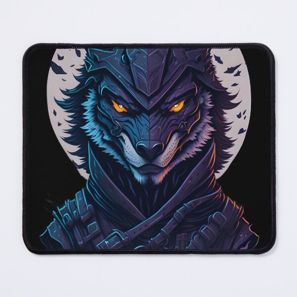 Item preview, Dark Wolf Warrior – Gothic Fantasy Evil Wolf Illustration | Demon Poster & Sticker designed and sold by CRAWO.