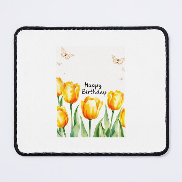 Item preview, Yellow tulip butterfly rose birthday mother butterflies roses tulips designed and sold by CheeseBlueprint.