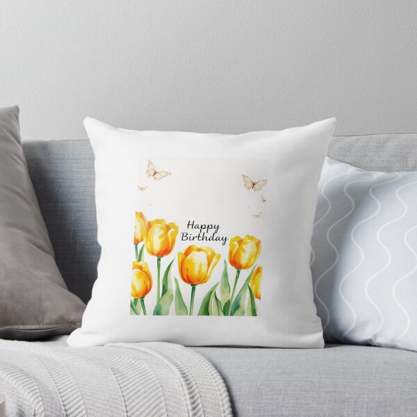 Item preview, Yellow tulip butterfly rose birthday mother butterflies roses tulips designed and sold by CheeseBlueprint.