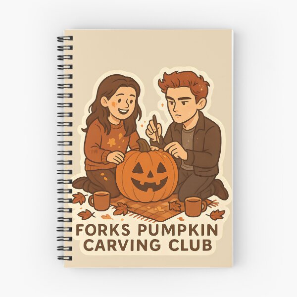 Item preview, Forks Pumpkin Carving Club – Twilight Autumn Sticker designed and sold by MAVNALE.