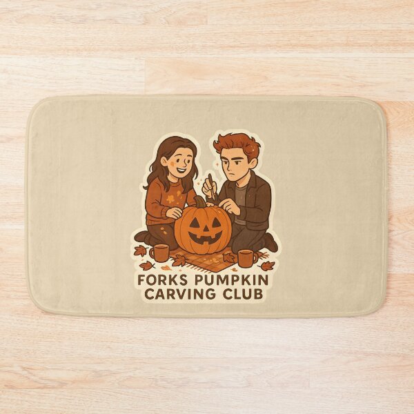 Item preview, Forks Pumpkin Carving Club – Twilight Autumn Sticker designed and sold by MAVNALE.