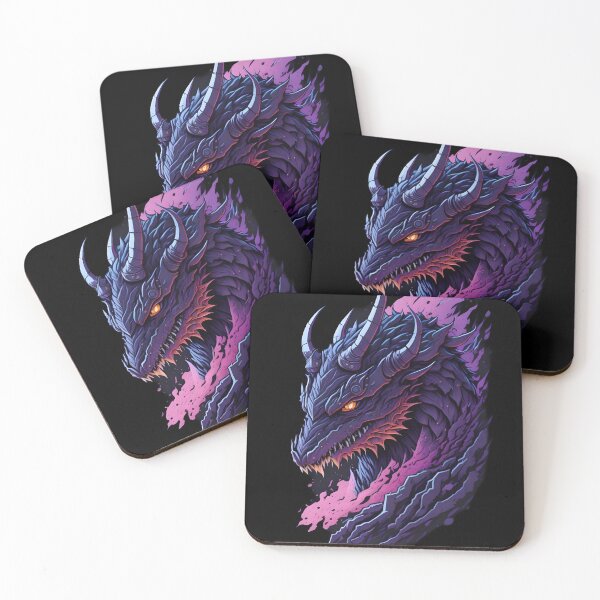 Item preview, Evil Purple Dragon – Dark Fantasy Creature Illustration | Gothic Poster & Sticker designed and sold by CRAWO.