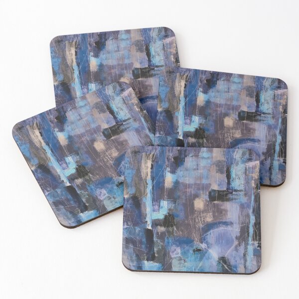 Item preview, Blue, Violet, And Aqua Rainy Afternoon Abstract Painting  designed and sold by DEC02.