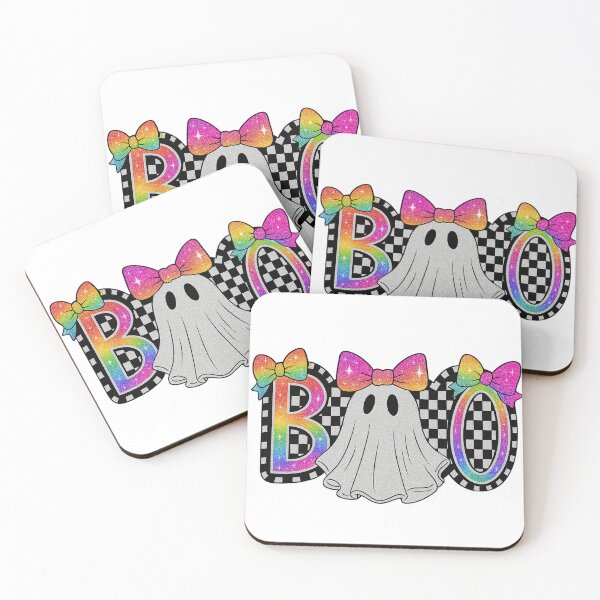 Item preview, Rainbow Glitter Ghost “BOO” designed and sold by The Digital Design Collective .