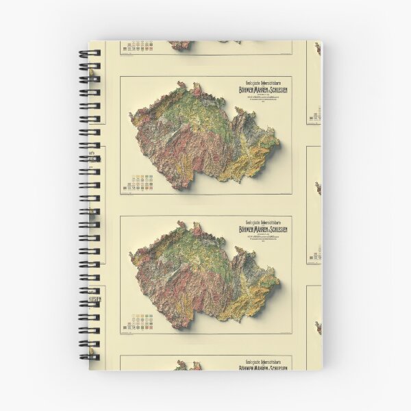 Item preview, 1907 Czech Republic Relief Map 3D digitally-rendered designed and sold by ThinkAboutMaps.