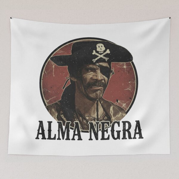 Item preview, Black Soul Portrait of a Classic Pirate designed and sold by elglotonmusical.