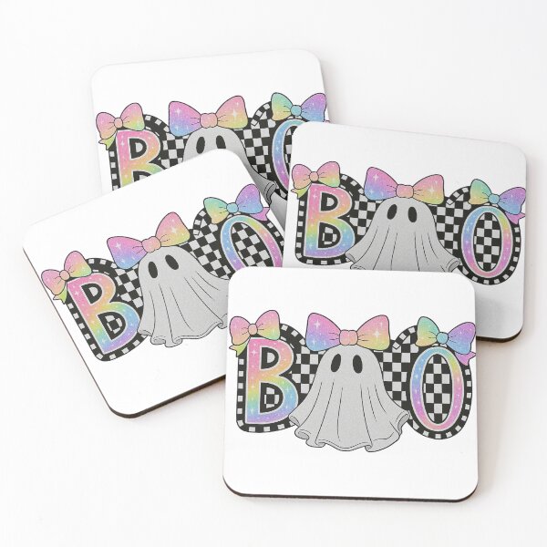 Item preview, Pastel Rainbow Glitter Ghost “BOO” designed and sold by The Digital Design Collective .