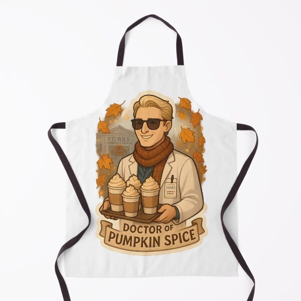 Item preview, Doctor of Pumpkin Spice – Twilight Carlisle Cullen Fall Sticker designed and sold by MAVNALE.