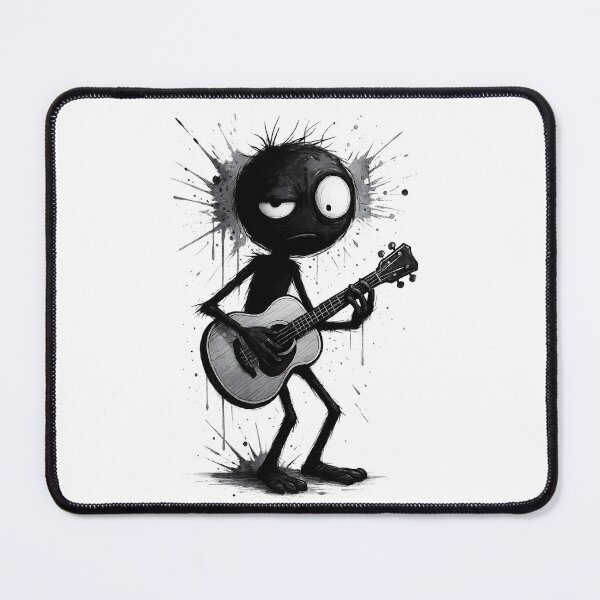 Item preview, Alvin – Acoustic Guitarist Ink Grunge designed and sold by MarCinu Art.