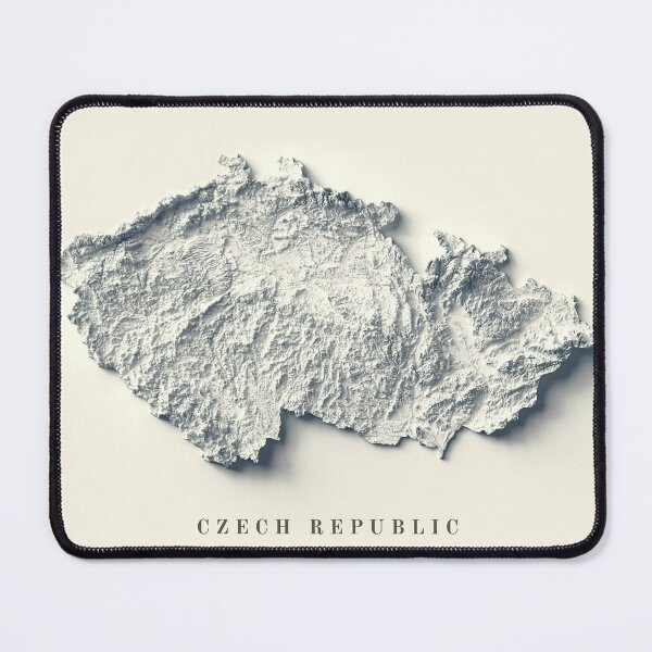Item preview, Czech Republic Shaded Relief 3D Map digitally-rendered designed and sold by ThinkAboutMaps.