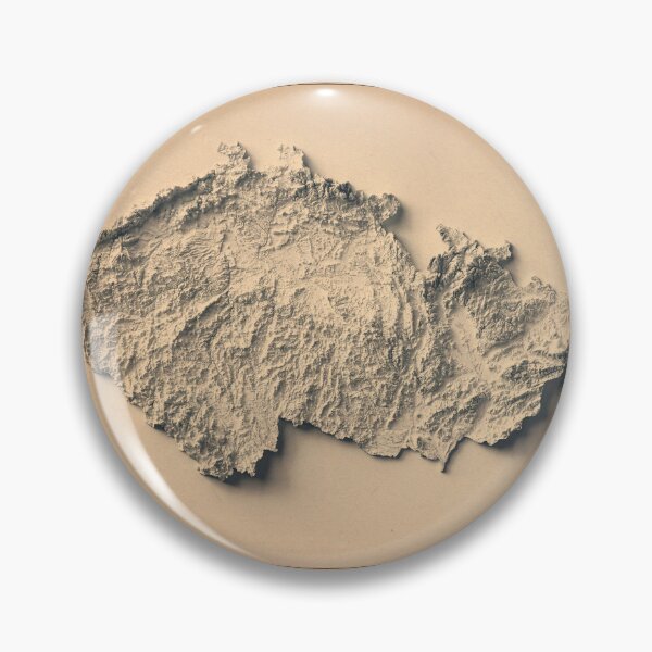 Item preview, Czech Republic Shaded Relief 3D Map digitally-rendered designed and sold by ThinkAboutMaps.