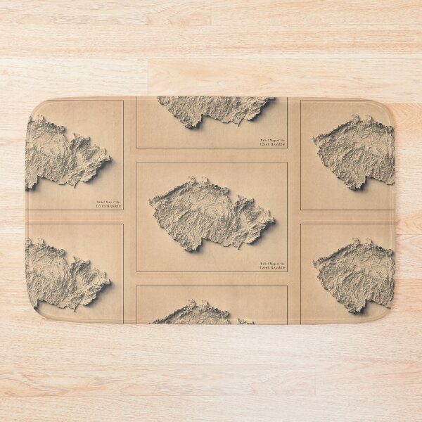 Item preview, Czech Republic Shaded Relief 3D Map digitally-rendered designed and sold by ThinkAboutMaps.