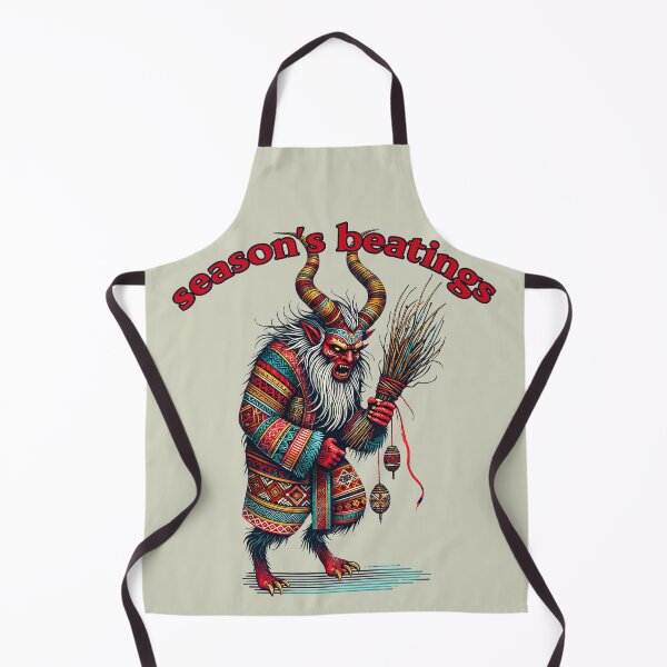 Item preview, Season’s Beatings Krampus – Alpine Folklore Christmas Horror Illustration designed and sold by Victor Shadehorn.