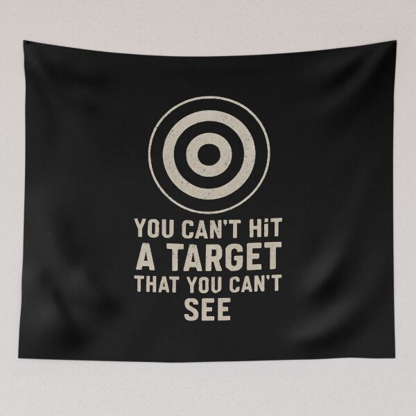 Item preview, Motivation Quotes You Can't Hit A Target That You Can't See  designed and sold by DemureArtsy.