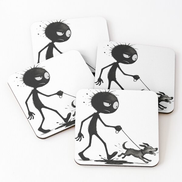 Item preview, Alvin & Zoomie Dog – Ink Walk designed and sold by MarCinu Art.