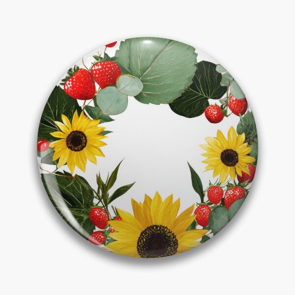 Item preview, Strawberries Sunflower and Eucalyptus Wreath Flower designed and sold by scicilysimonee.