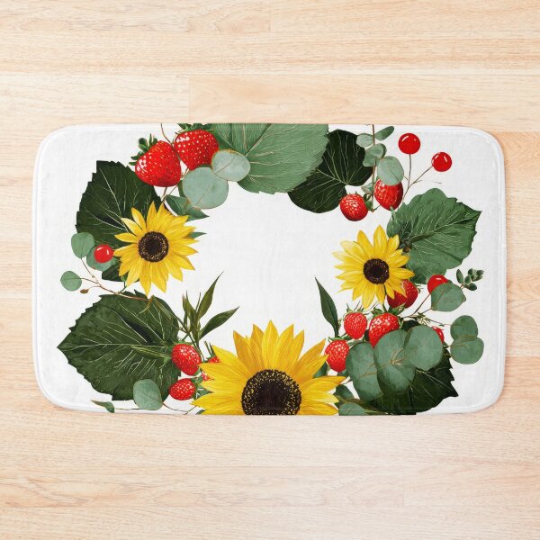 Item preview, Strawberries Sunflower and Eucalyptus Wreath Flower designed and sold by scicilysimonee.