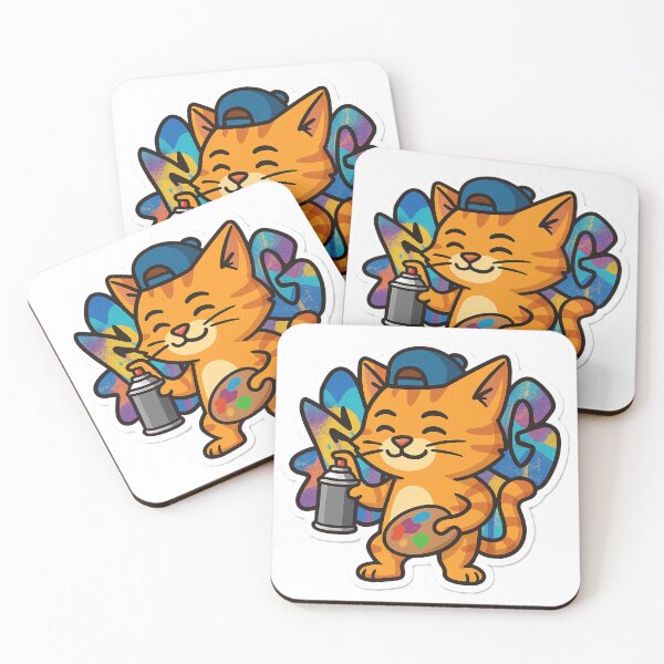 Item preview, Funny Graffiti Cat Street Art – Cute Orange Cartoon Cat with Spray Paint Design designed and sold by MeowLaugh.