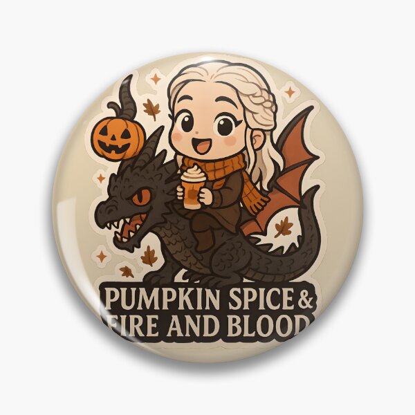 Item preview, Pumpkin Spice & Fire and Blood Chibi Daenerys Sticker designed and sold by MAVNALE.