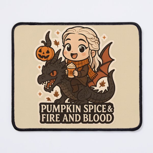Item preview, Pumpkin Spice & Fire and Blood Chibi Daenerys Sticker designed and sold by MAVNALE.