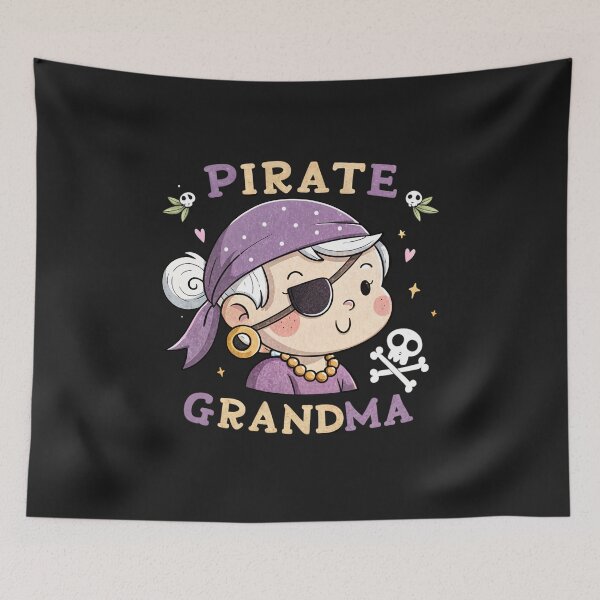 Item preview, pirate grandma designed and sold by GogoGrove.