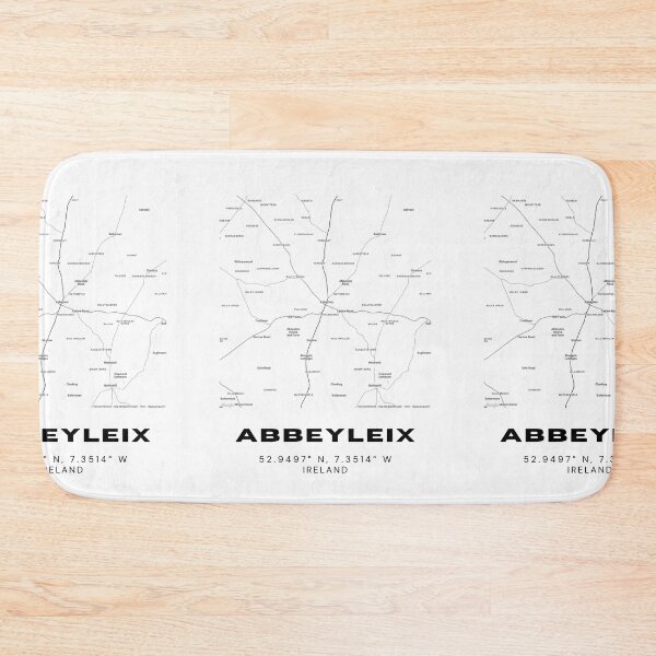 Item preview, Abbeyleix Ireland Map – Minimalist Black & White Town Poster designed and sold by RM-Journey.